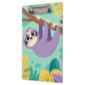 Cartoon-Schlampe, die von einem Zweig auf dem Kopf Klemmbrett (Links)