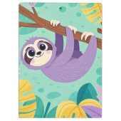 Cartoon-Schlampe, die von einem Zweig auf dem Kopf Klemmbrett (Rückseite)