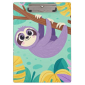 Cartoon-Schlampe, die von einem Zweig auf dem Kopf Klemmbrett (Vorderseite)