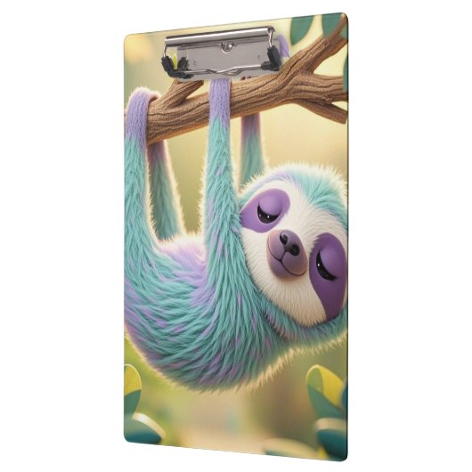 Cartoon-Schlampe, die von einem Zweig auf dem Kopf Klemmbrett (Links)