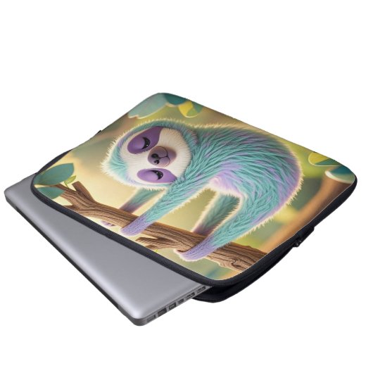 Cartoon-Schlampe, die von einem Zweig auf dem Kopf Laptopschutzhülle (Vorne Knopf)