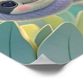 Cartoon-Schlampe, die von einem Zweig auf dem Kopf Poster (Ecke)