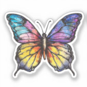 Cartoon-Schmetterling Aufkleber (Vorderseite)