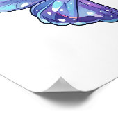 Cartoon-Schmetterlingsdarstellung Poster (Ecke)