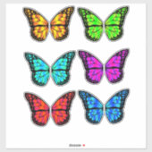 Cartoon-Schmetterlingsflügel Aufkleber (Blatt)
