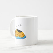 Cartoon-schnarchende Welpen-HundeTasse Kaffeetasse (Vorderseite Links)