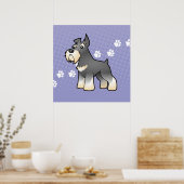 Cartoon Schnauzer Poster (Küche)