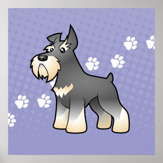 Cartoon Schnauzer Poster (Vorne)