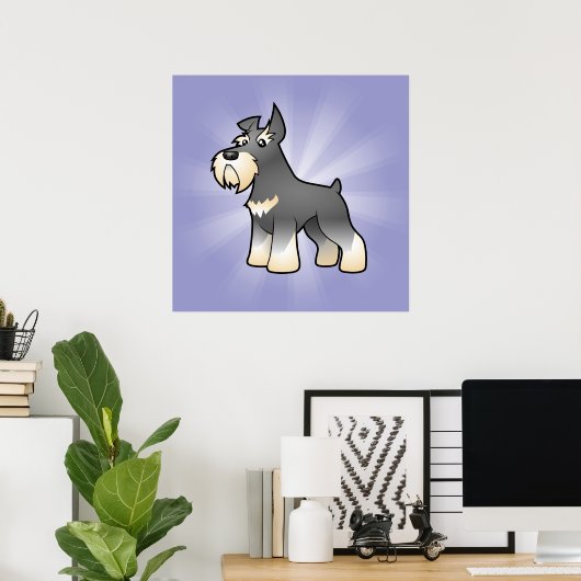 Cartoon Schnauzer Poster (Heimbüro)