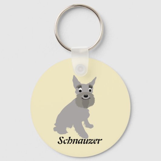 Cartoon Schnauzer Schlüsselanhänger (Vorderseite)