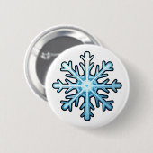 Cartoon-Schneeflocke Button (Vorne & Hinten)