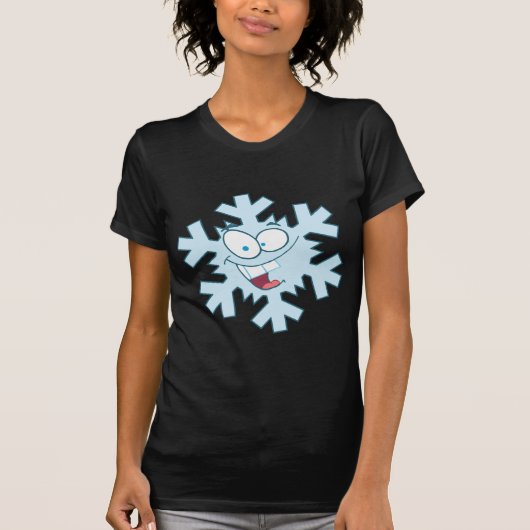 Cartoon-Schneeflocke T-Shirt (Vorderseite)