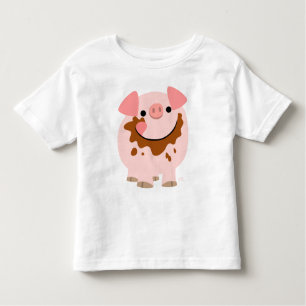 Cartoon-Schokoladen-Schweinkinderkleid Kleinkind T-shirt