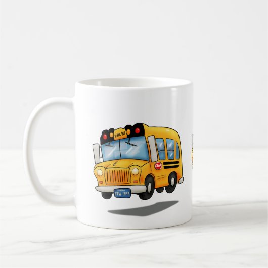 Cartoon School Buses Kaffeetasse (Links)