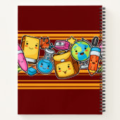 Cartoon School Icons Notizblock (Rückseite)