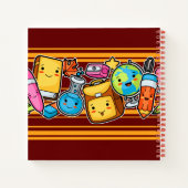 Cartoon School Icons Notizblock (Rückseite)