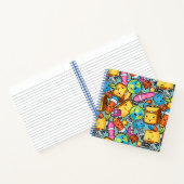 Cartoon School Pattern Notizblock (Innenseite)