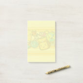 Cartoon School Supply Pattern Postit Notes Post-it Klebezettel (Auf Schreibtisch)