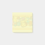 Cartoon School Supply Pattern Postit Notes Post-it Klebezettel (Vorderseite)