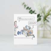 Cartoon-Schrauben locker Postkarte (Stehend Vorderseite)
