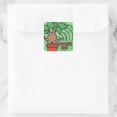 Cartoon-Schrei-Mandrake-Charakter-Art Quadratischer Aufkleber (Tasche)