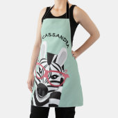 Cartoon Schwarz-weiß Zebra Flamingo Sonnenbrille N Schürze (InSitu)