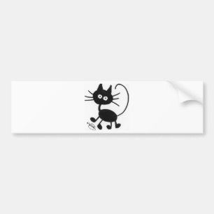 Cartoon-schwarze Katze Autoaufkleber