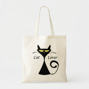 Cartoon-schwarze Katzen-Taschen-Tasche Tragetasche
