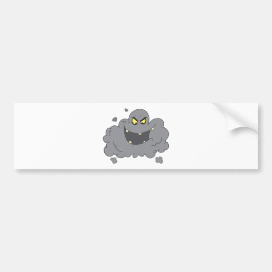Cartoon-schwarze Wolke des Smogs Autoaufkleber (Vorne)