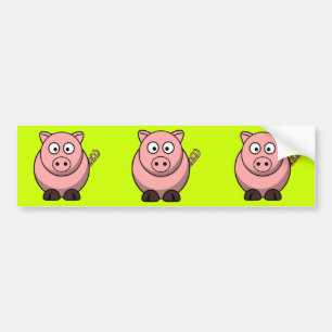 Cartoon-Schwein Autoaufkleber