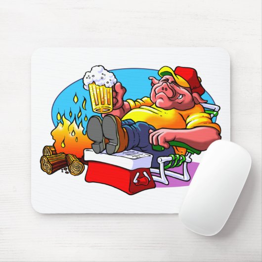 Cartoon-Schwein-Braten Mousepad (Mit Mouse)