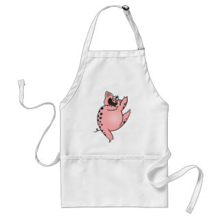 Cartoon-Schwein der Tanzen-Königin-| tanzendes Schürze