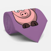 Cartoon-Schwein-Krawatte Krawatte (Gerollt)
