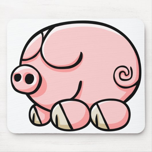 Cartoon-Schwein Mousepad (Vorne)