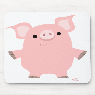 Cartoon-Schwein stehendes hohes mousepad