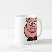 Cartoon-Schwein-Tasse Kaffeetasse (VorderseiteRechts)