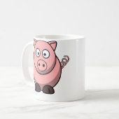 Cartoon-Schwein-Tasse Kaffeetasse (Vorderseite Links)