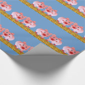 Cartoon-Schwein-Verpackungs-Papier Geschenkpapier (Ecke)