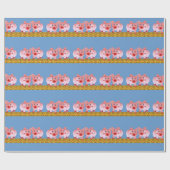Cartoon-Schwein-Verpackungs-Papier Geschenkpapier (Flach)