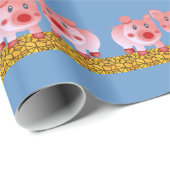 Cartoon-Schwein-Verpackungs-Papier Geschenkpapier (Rolleneckpunkt)