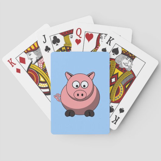 Cartoon Schweinekarte Spielkarten (Rückseite)