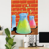 Cartoon Science Experiments Poster (Heimbüro)
