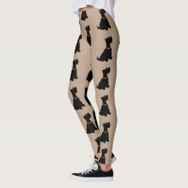 Cartoon Scottie Dog Leggings