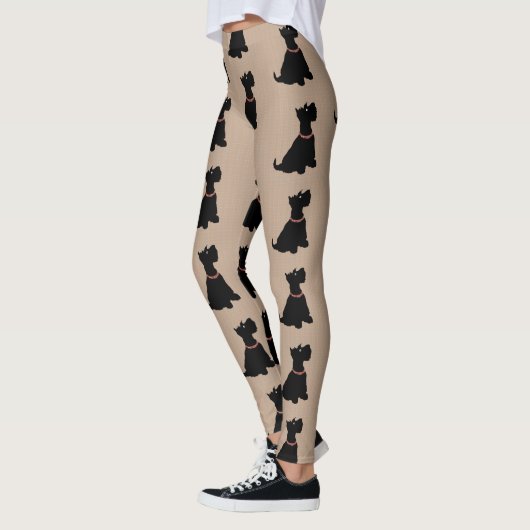 Cartoon Scottie Dog Leggings (Links)