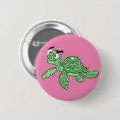Cartoon Sea Turtle Button (Vorne & Hinten)
