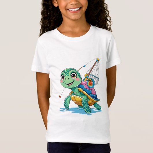 Cartoon Sea Turtle T-Shirt (Vorderseite)