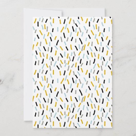 Cartoon Seagull Grau, Weiß, Light Blue Custom Einladung (Rückseite)