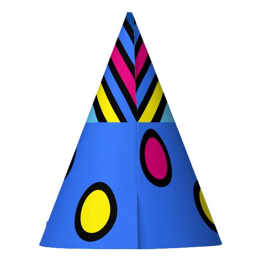 Cartoon-Seagull mit bunten Sternen und Kreisen Partyhütchen (Rückseite)