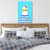 Cartoon Seagull Stilfseren Sie Ihre Chips Funny Se Leinwanddruck (Insitu (Schlafzimmer))