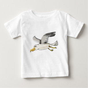 Cartoon Seagull über Kopf Baby T-shirt